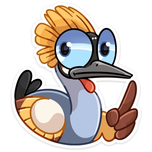 ☝ Стикер «Журавлик Жу» для Telegram