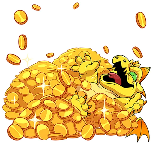 🤑 Стикер «Златокусь без текста» для Telegram