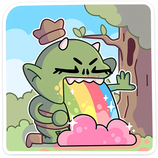🌈 Стикер «Злыдня» для Telegram