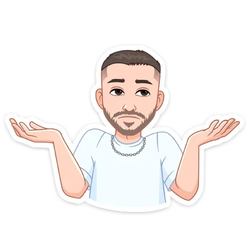 🤷‍♀ Стикер «Звёздные vmoji - это промо набор для рекламы vmoji.» для Telegram