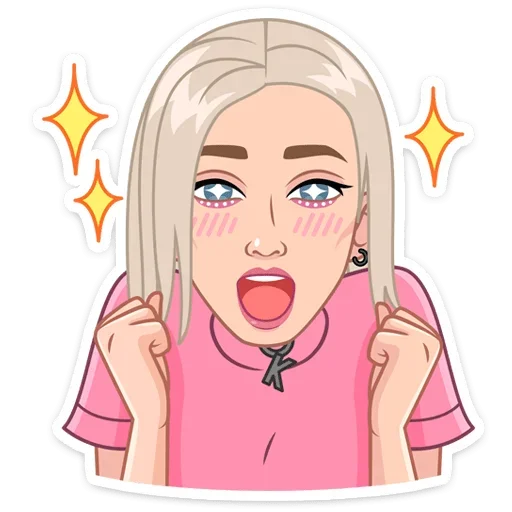 🤩 Стикер «Звёздные vmoji - это промо набор для рекламы vmoji.» для Telegram